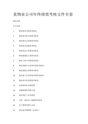 某物业公司年终绩效考核文件全套.docx