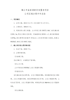 孟家湾项目区域分管总结.docx