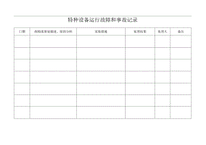 特种设备运行故障和事故记录.docx