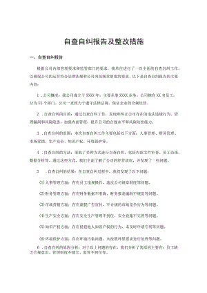 自查自纠报告及整改措施.docx