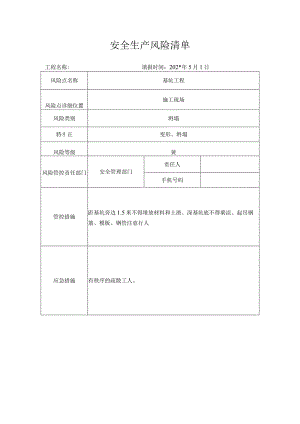 风险清单基坑工程.docx