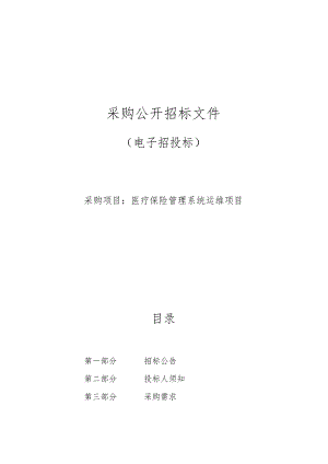 医疗保险管理系统运维项目招标文件.docx
