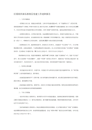 区委组织部长抓基层党建工作述职报告.docx