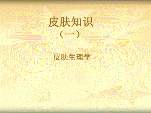 皮肤基础知识入门关于了解皮肤和护肤化妆学.ppt
