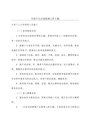 大班个人计划常规工作5篇.docx