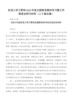 在深入学习贯彻2023年度主题教育集体学习暨工作推进会研讨材料（二十篇合集）.docx