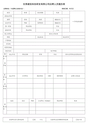 甘肃建投科技研发有限公司应聘人员履历表.docx