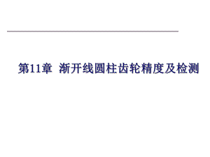 第11章渐开线园柱齿轮精度及检测新.ppt