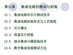 第12章集成电路的测试与封装.ppt