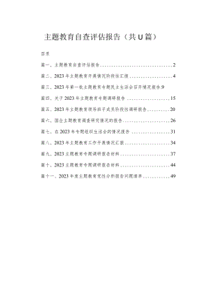 2023主题教育自查评估报告（共11篇）.docx