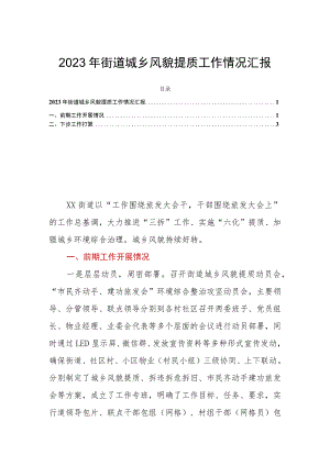 2023年街道城乡风貌提质工作情况汇报.docx