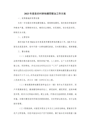 2023年度县农村耕地撂荒整治工作方案.docx