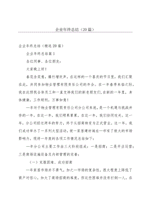 企业年终总结（20篇）.docx