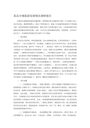 某县全域旅游发展情况调研报告.docx