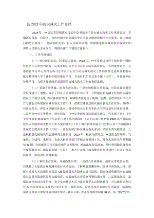 县2023年防灾减灾工作总结.docx
