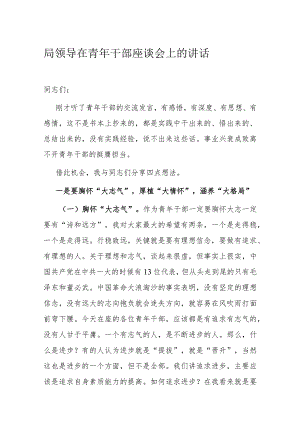 局领导在青年干部座谈会上的讲话.docx