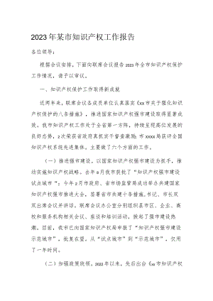 2023年某市知识产权工作报告.docx