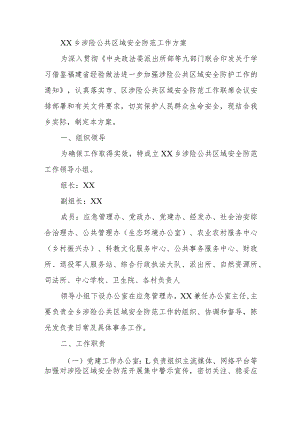 XX乡涉险公共区域安全防范工作方案.docx