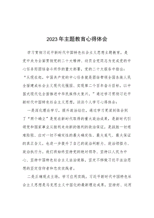 机关干部2023年第二批主题教育心得感悟(十二篇).docx