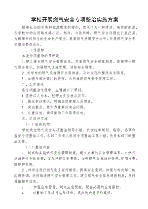 学校开展燃气安全专项整治实施方案.docx