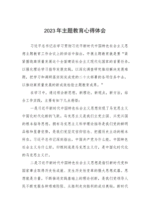 小学校长2023年主题教育心得体会六篇.docx