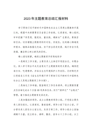 2023年主题教育总结汇报材料十一篇.docx