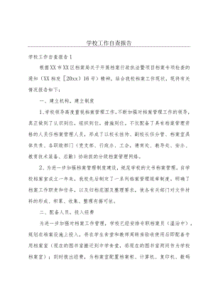 学校工作自查报告.docx