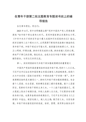 在青年干部第二批主题教育专题读书班上的辅导报告.docx