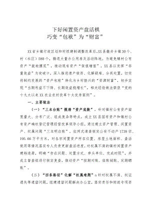 闲置资产处置经验.docx