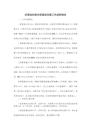 区委组织部长抓基层党建工作述职报告.docx