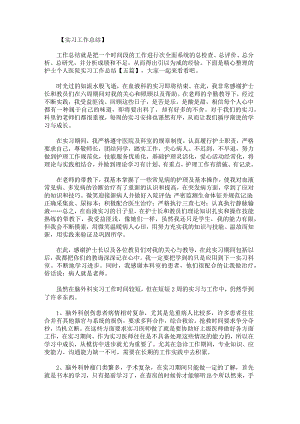护士个人医院实习工作总结.docx