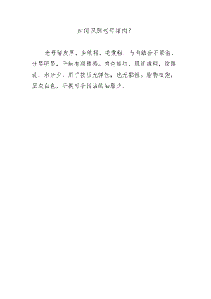 如何识别老母猪肉？.docx