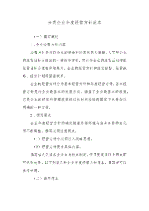 分类企业年度经营方针范本.docx