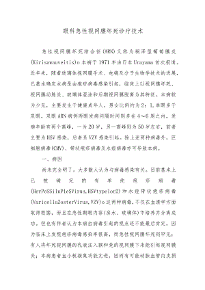 眼科急性视网膜坏死诊疗技术.docx