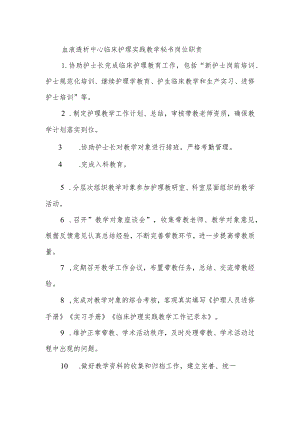 血液透析中心临床护理实践教学秘书岗位职责.docx