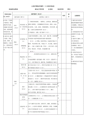 口腔护理技术操作（8分钟内完成）.docx