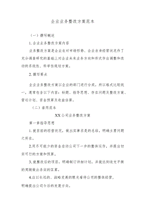 企业业务整改方案范本.docx
