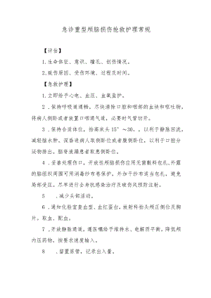 急诊重型颅脑损伤抢救护理常规.docx