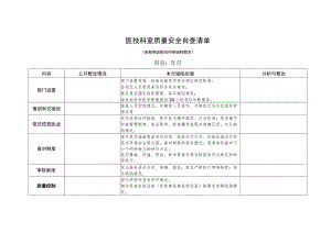 医技科室质量安全自查清单.docx