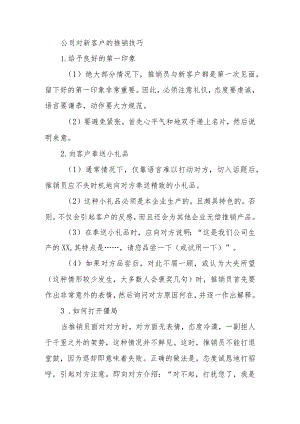 公司对新客户的推销技巧.docx