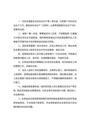 项目经理安全生产责任制.docx