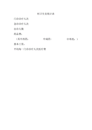 村卫生室统计表.docx