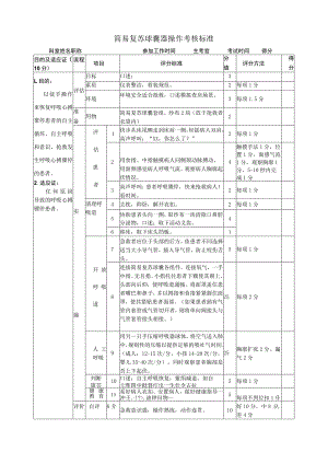 简易复苏球囊器操作考核标准.docx