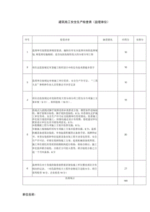 建筑施工安全生产检查表.docx