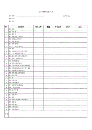 业户装修档案目录.docx
