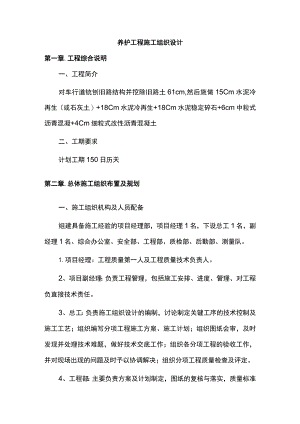 养护工程施工组织设计.docx