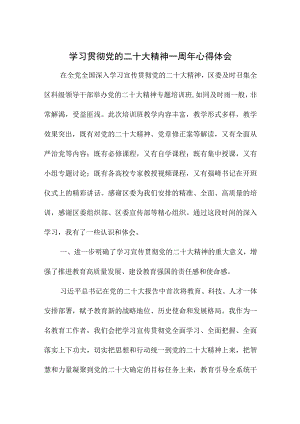 2023年央企党委书记学习贯彻党的二十大精神一周年个人心得体会合计8份.docx