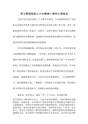 2023年出租车公司纪检干部学习贯彻党的二十大精神一周年个人心得体会（汇编7份）.docx