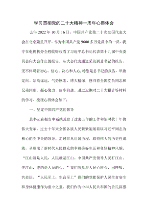 2023年交警支队长学习贯彻党的二十大精神一周年个人心得体会汇编8份.docx
