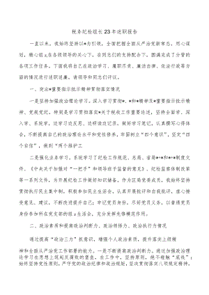 税务纪检组长23年述职报告.docx
